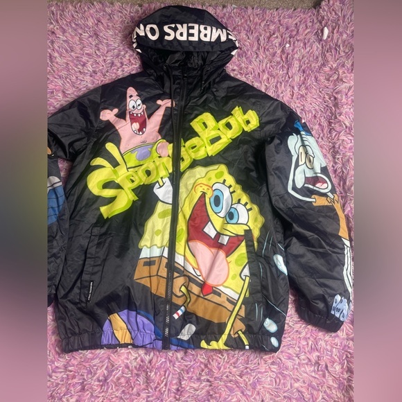 Members Only Other - Members Only X Nickelodeon SpongeBob SquarePants Puffer All Over Print Jacket Co